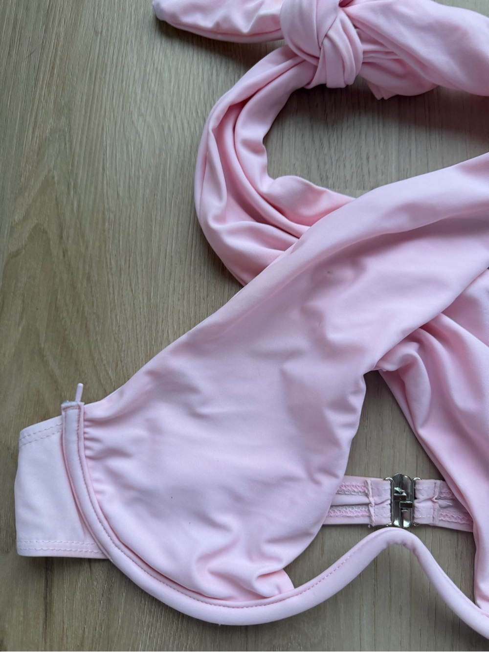 SHEIN Light Pink Halter Bikini Set XL Underwire High Cut Swimwear - Picture 2 of 5